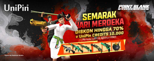 Semarak Hari Merdeka Bareng Point Blank! Dapatkan Diskon In-game Item Hingga 70% dan Cashback UniPin